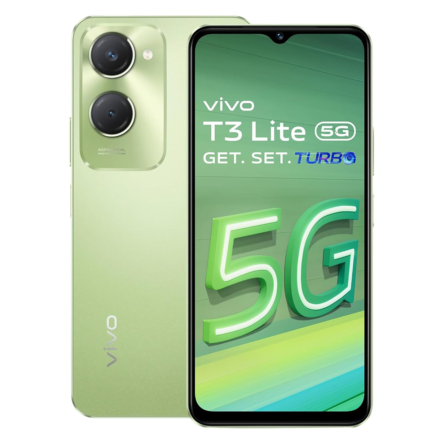 Vivo T3 Lite 5G Smartphone - Vivo smartphone with 6.56" display, Dual: 50 MP (wide) + 2 MP (depth)