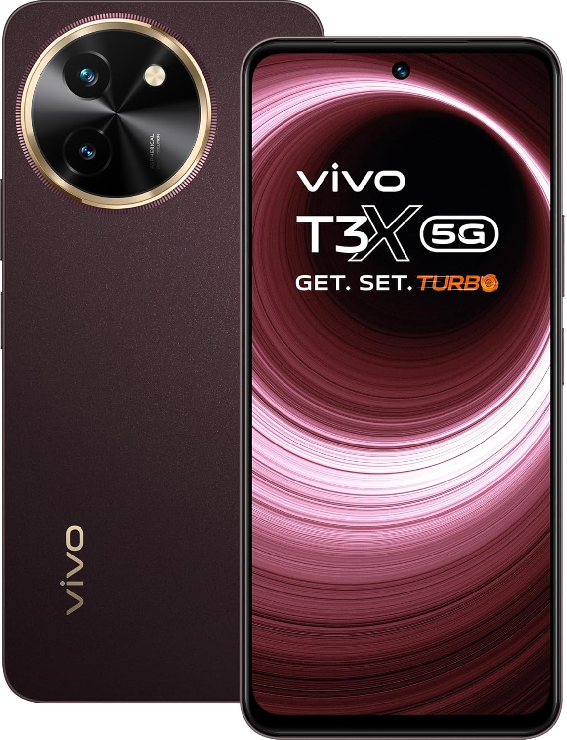 Vivo T3x 5G - Vivo smartphone with 6.72" display, Dual: 50 MP (wide) + 2 MP (depth)