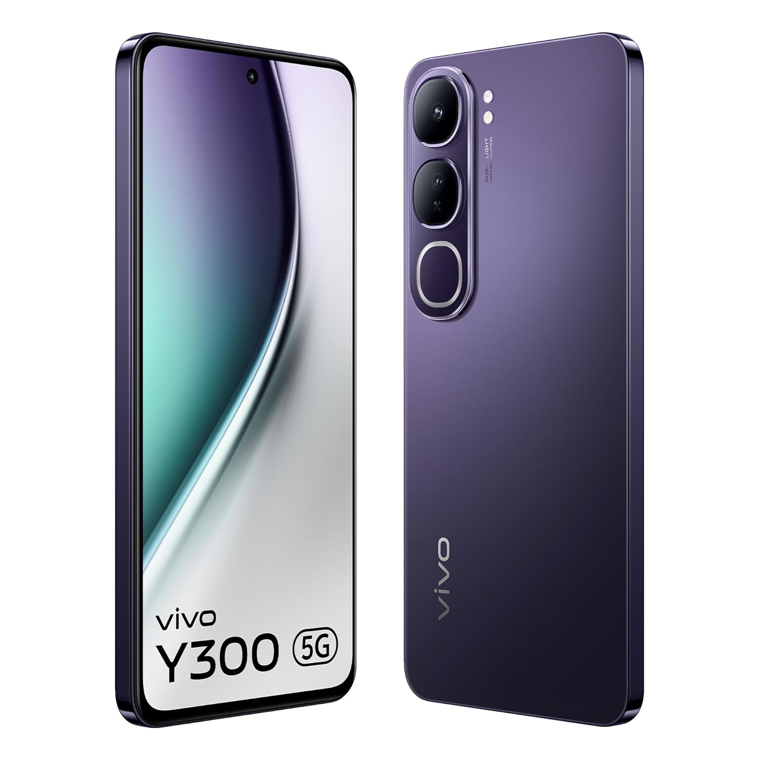Vivo Y300 5G - Vivo smartphone with 6.67" display, Dual: 50 MP (f/1.8, wide, PDAF) + 2 MP (f/2.4, depth); Features: Ring-LED flash, panorama, HDR; Video: 1080p@30fps