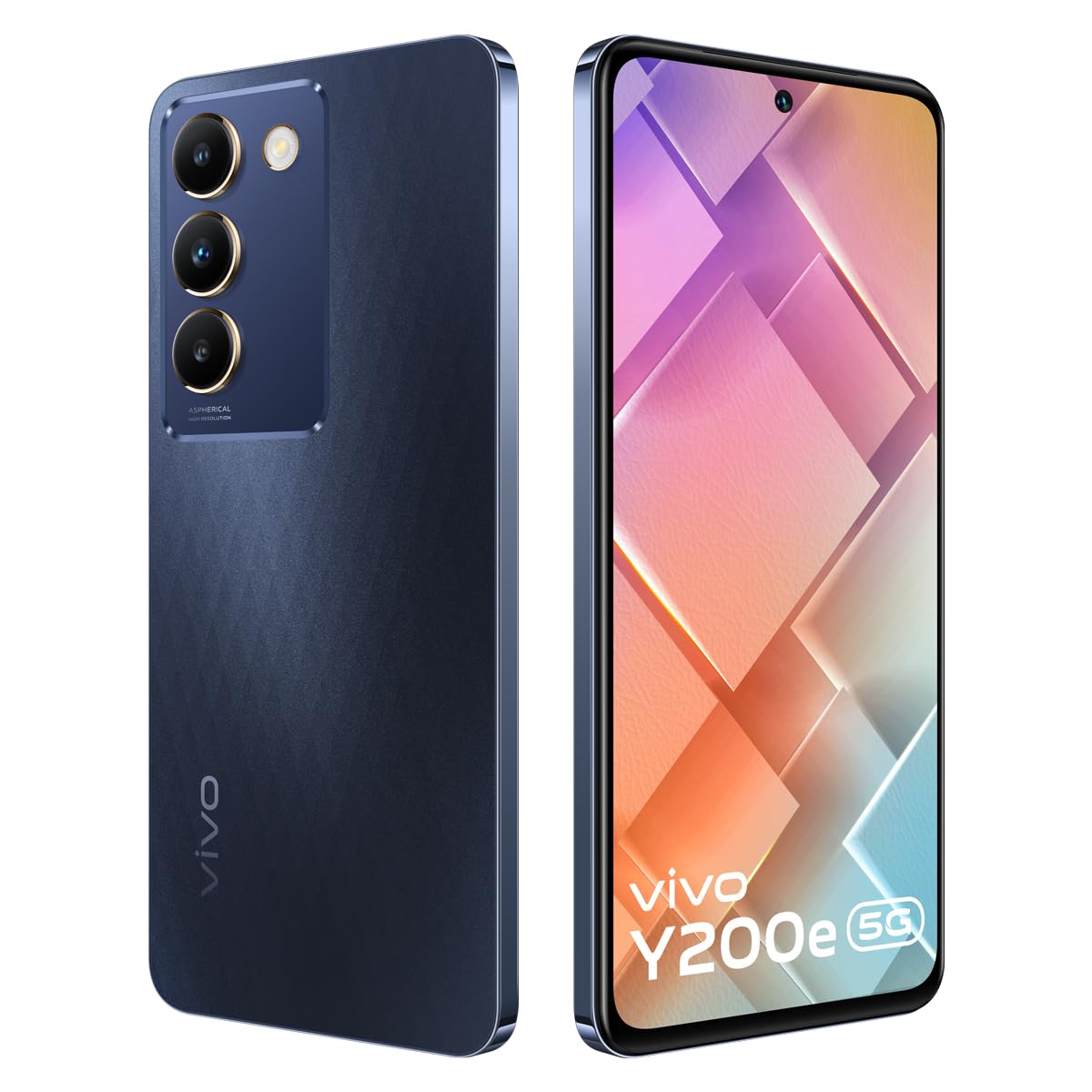 Vivo Y200e 5G - Vivo smartphone with 6.67" display, Dual: 50 MP (wide, f/1.8, PDAF) + 2 MP (depth, f/2.4)