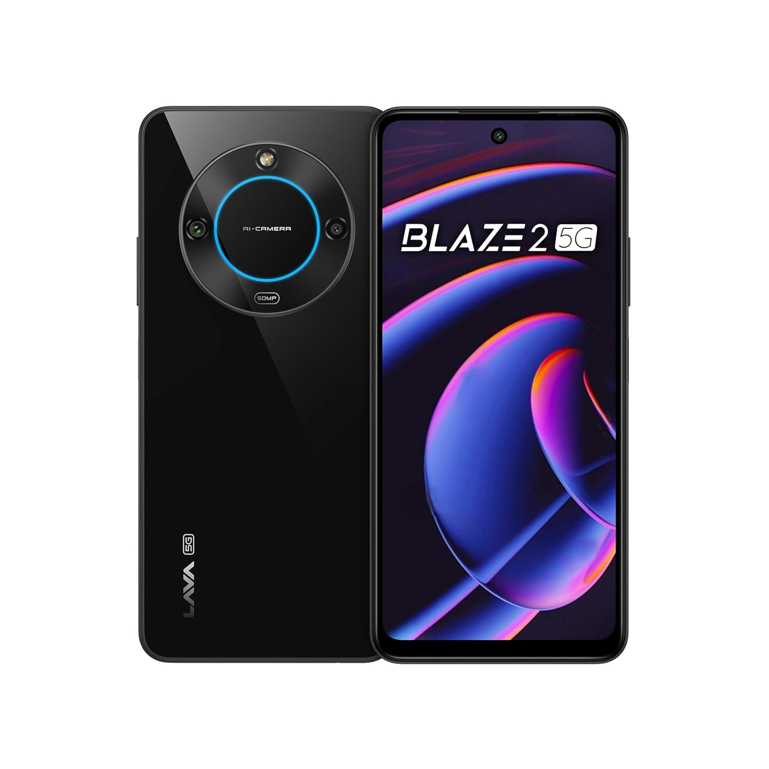 Lava Blaze 2 5G - Lava smartphone with 6.56" display, Dual: 50 MP (wide) + 0.08 MP (depth)