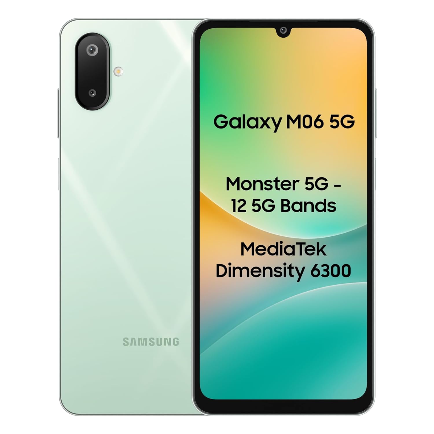 Samsung Galaxy M06 5G - Samsung smartphone with 6.74" display, Dual: 50 MP (wide, f/1.8, PDAF) + 2 MP (depth, f/2.4)