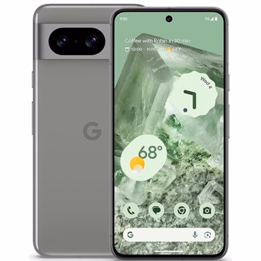 Google Pixel 8 - Google smartphone with 6.2" display, 50 MP (wide), 12 MP (ultrawide)
