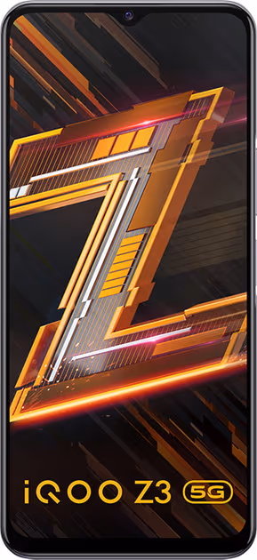 iQOO Z3 - iQOO smartphone with 6.58" display, 64 MP (f/1.8, wide), 8 MP (f/2.2, ultra-wide), 2 MP (f/2.4, macro)